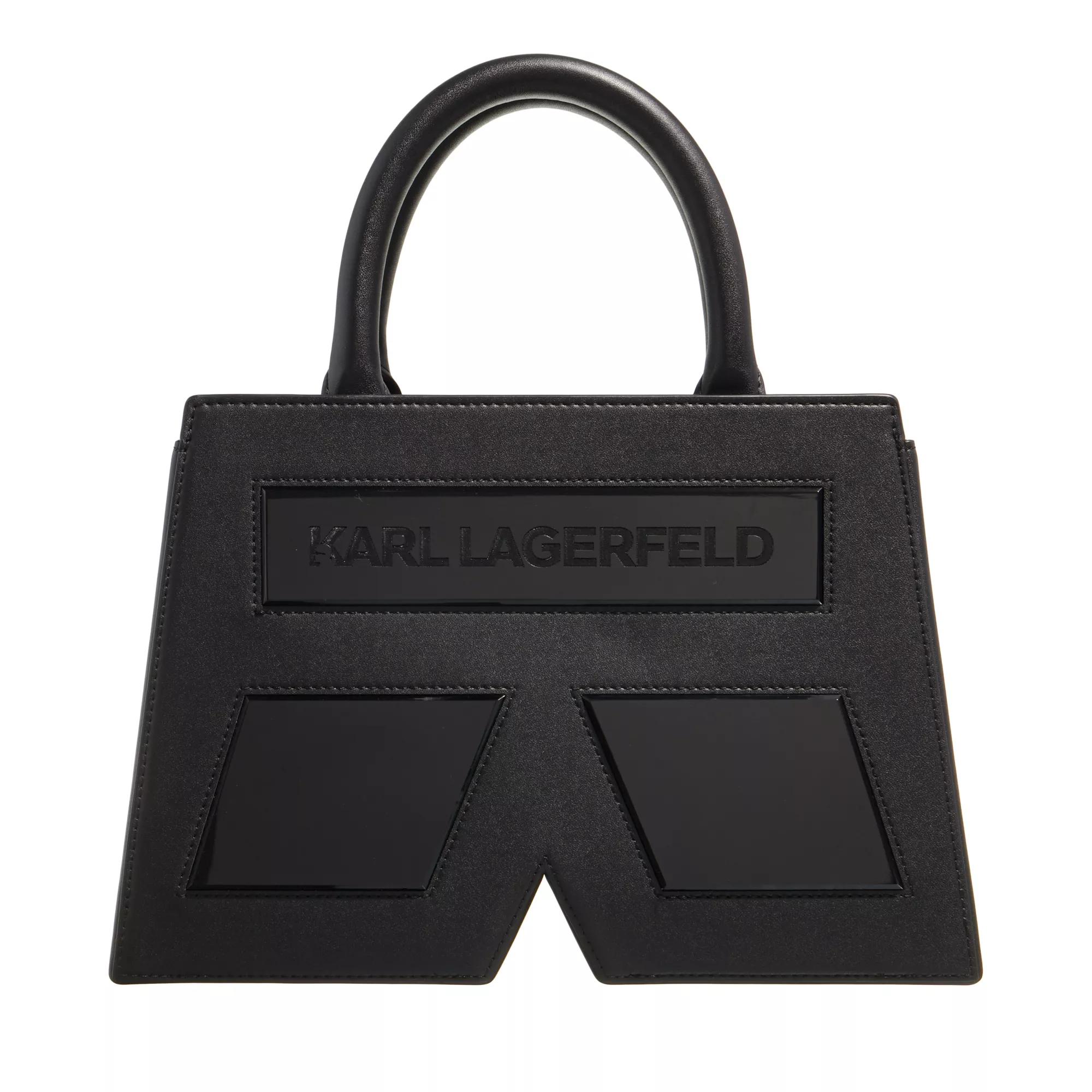 Karl Lagerfeld Crossbody Bags - Icon K Top Handle Leather - Gr. unisize - in Schwarz - für Damen