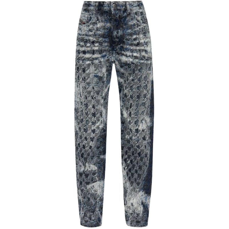 Diesel Jeans à jambe droite Jeans Black schwarz