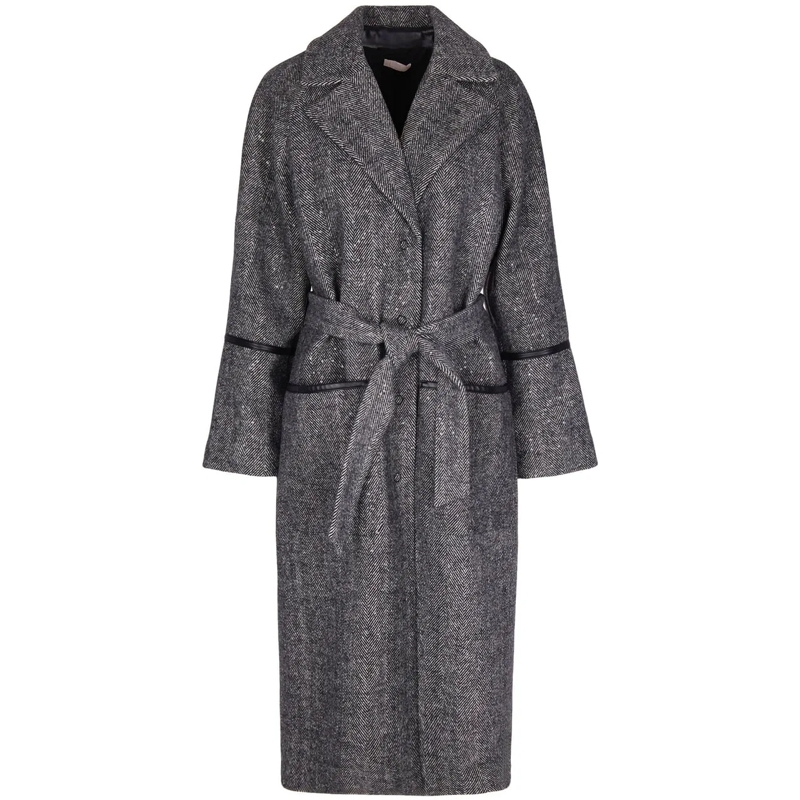 LIU JO Übergangsjacke Coats Grey Spinato Shine grau