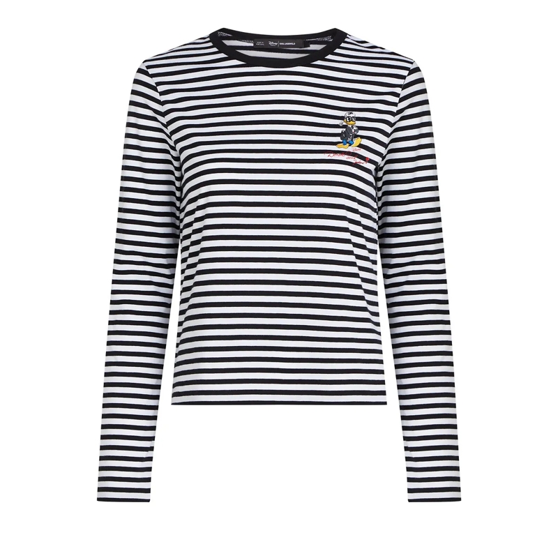 Karl Lagerfeld T-Shirt DISNEY X KL T-SHIRT MIT STREIFEN schwarz