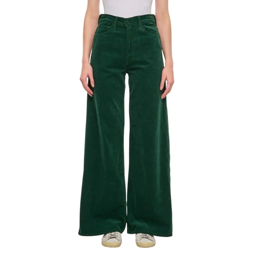 Mother Jeans The Ditcher Roller Zip Sneak Denim Pants Green