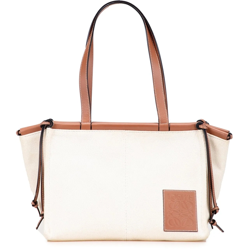 Loewe Shopper Small Canvas Cushion Tote braun