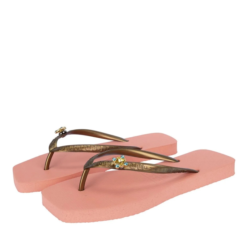 UZURII Flip Flops Zehentrenner Macrame Daisy aprikose(Image 2)