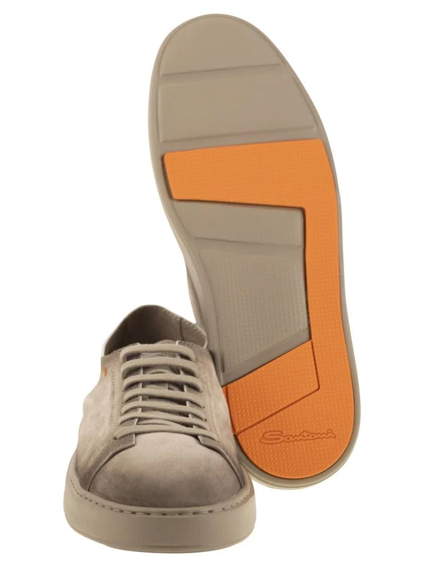 Thumbnail - Santoni Low-Top Sneaker - Suede Sneaker - Gr. 9 - in Beige - für Damen