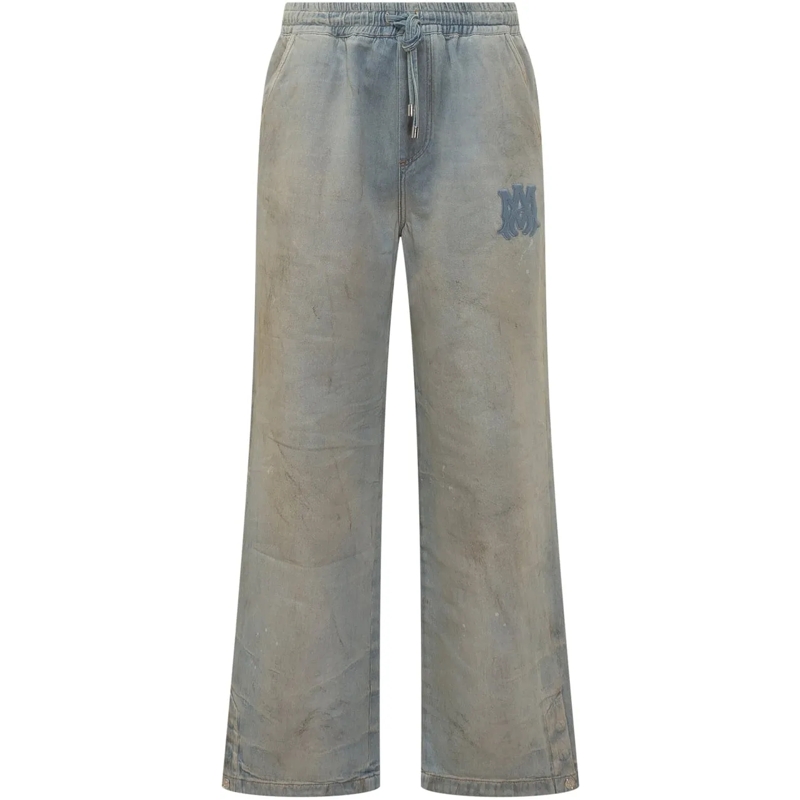 Amiri Jeans Boyfriend Jeans Relaxed Baggy Con Vita Elasticizzata hellblau