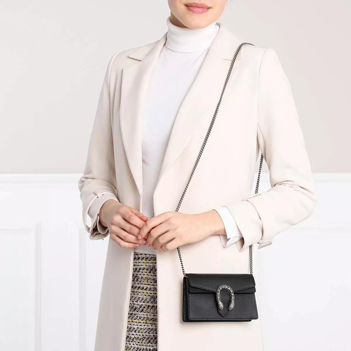 Gucci Crossbody bags Dionysus Super Mini Bag Leather in zwart