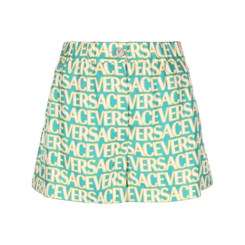 Versace Allover W Multicolor Shorts Green 