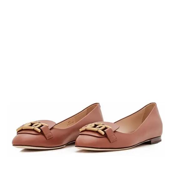 Tod%27s Loafers & Ballerinas - Ballerina Leather Flat - Gr. 39,5 (EU) - in Braun - für Damen