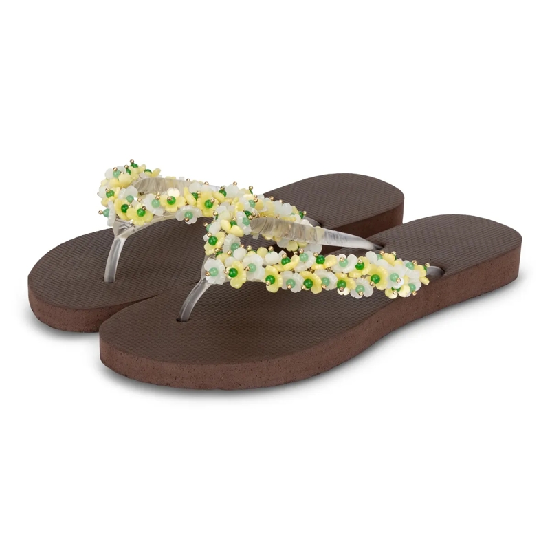UZURII Flip Flops flip flop Tulum Bloom Yellow mocca(Image 19)