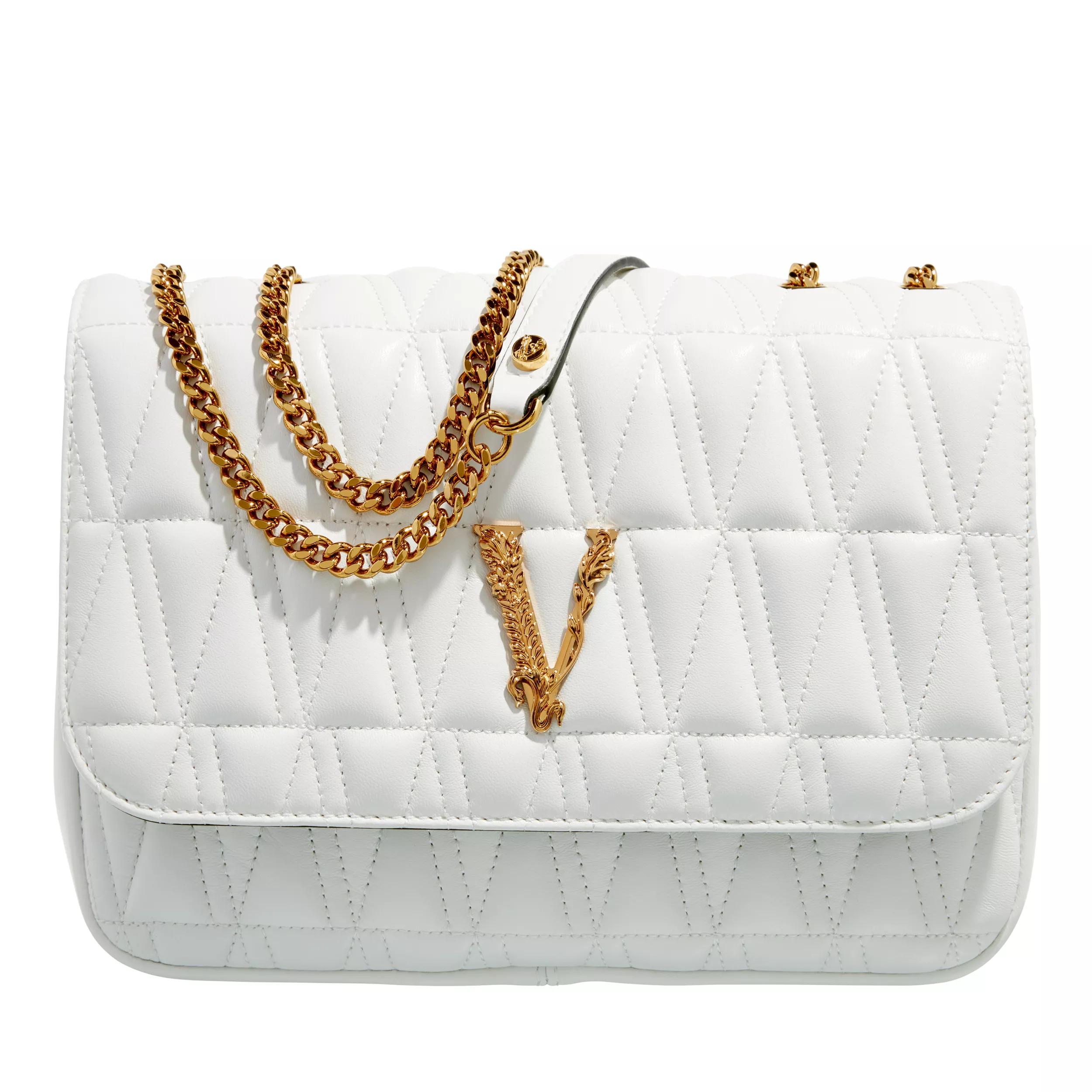 Versace Virtus Shoulder Bag Bianco Crossbody Bag