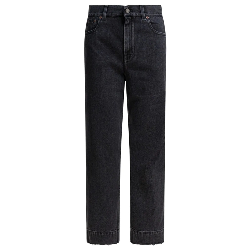 Chloé Jeans High-Waisted Structured Jeans With Wide Short Leg Black