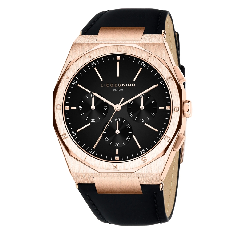 Liebeskind Berlin Chronograph Echtleder Vintage Classic schwarz(Image 5)