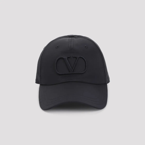 Valentino Baseball Navy Blue Polyester Hat Black Hut