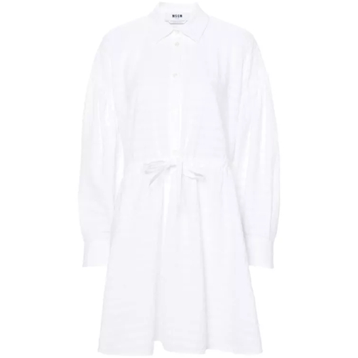 MSGM White Mini Dress White 