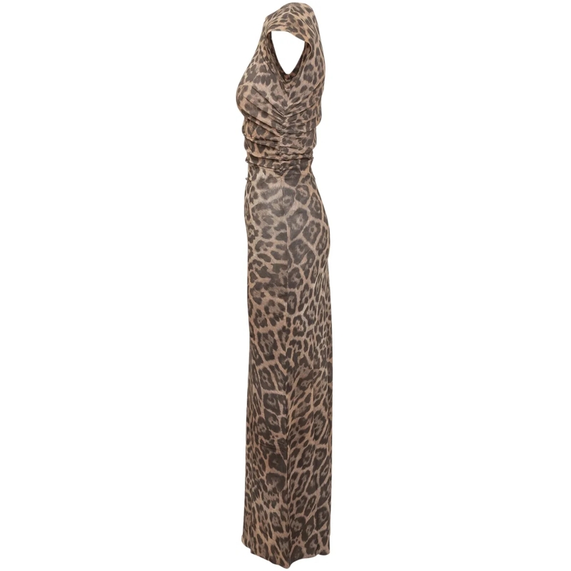 Stella McCartney Maxikleid Abito Leopardato beige(Image 3)