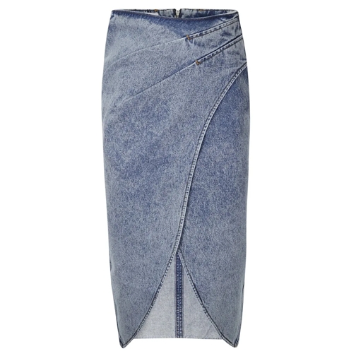 Iro Jupes JeanS Denim Skirt With Front Slit Blue