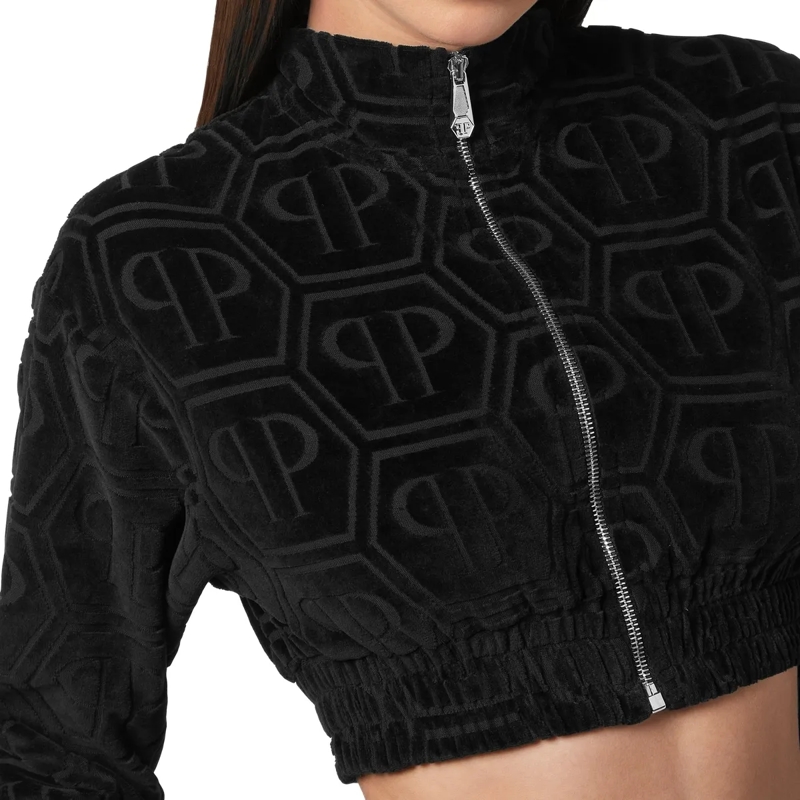 Philipp Plein Daunenjacke Jogging-Jacke Monogram schwarz(Image 3)