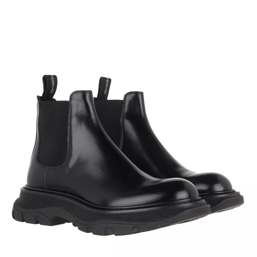Alexander McQueen High Top Boots Leather Black Ankle Boot