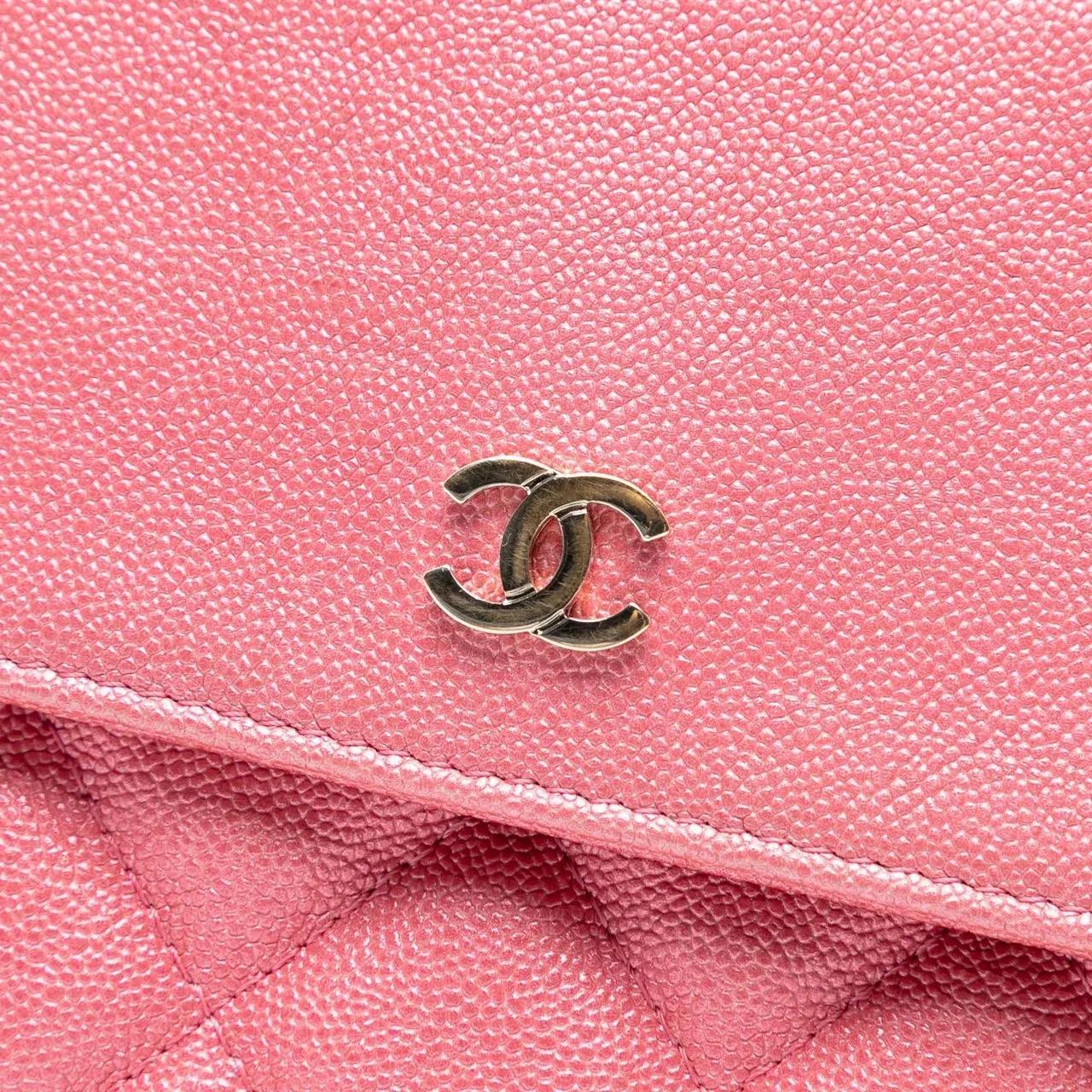 Thumbnail - Chanel Clutches - Medium CC Quilted Caviar Flap Cosmetic Case - Gr. unisize - in Gold - für Damen