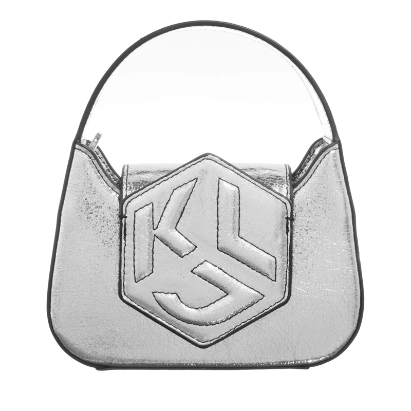 Karl Lagerfeld Jeans Crossbody Bag Hexagon Nano Bag Silver