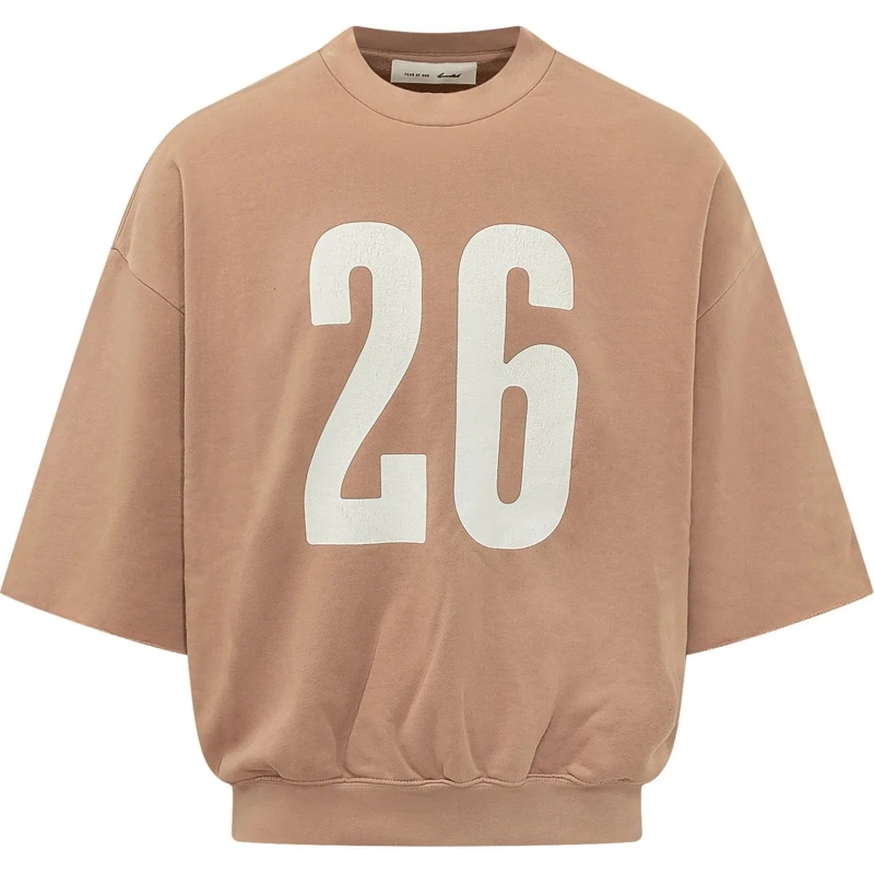 FEAR OF GOD  Felpa Girocollo con Maxi Numero beige