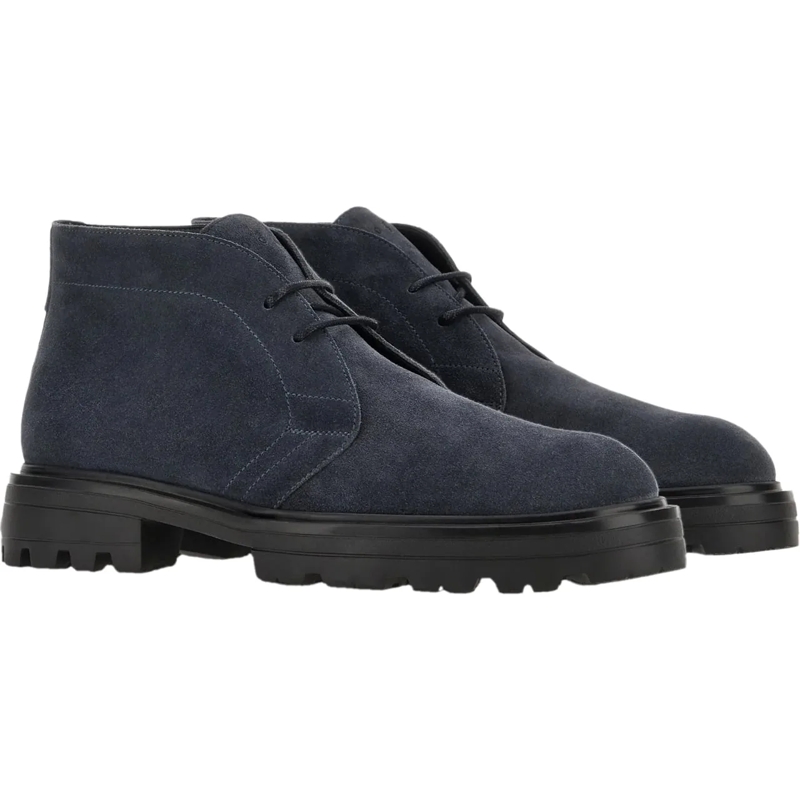 Hogan Bottes Flat Shoes Blu Notte dunkelblau