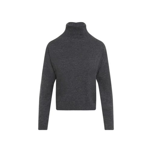 Peserico Rollkragenpullover Lurex Turtle Neck Grey