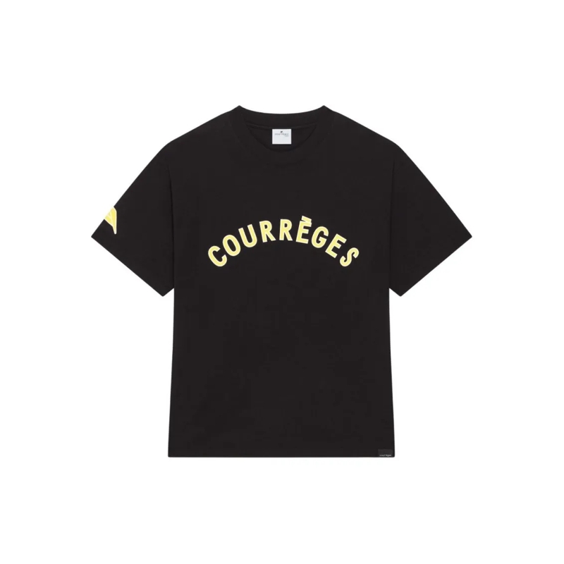 Courrèges T-shirt Short-Sleeved Black T-Shirt Black