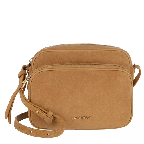 Coccinelle Handbag Suede Leather Warm Beige Camera Bag