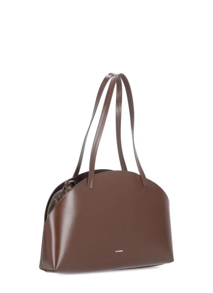 Jil Sander Hobo bags Brown Leather Curve Shoulder Bag in bruin