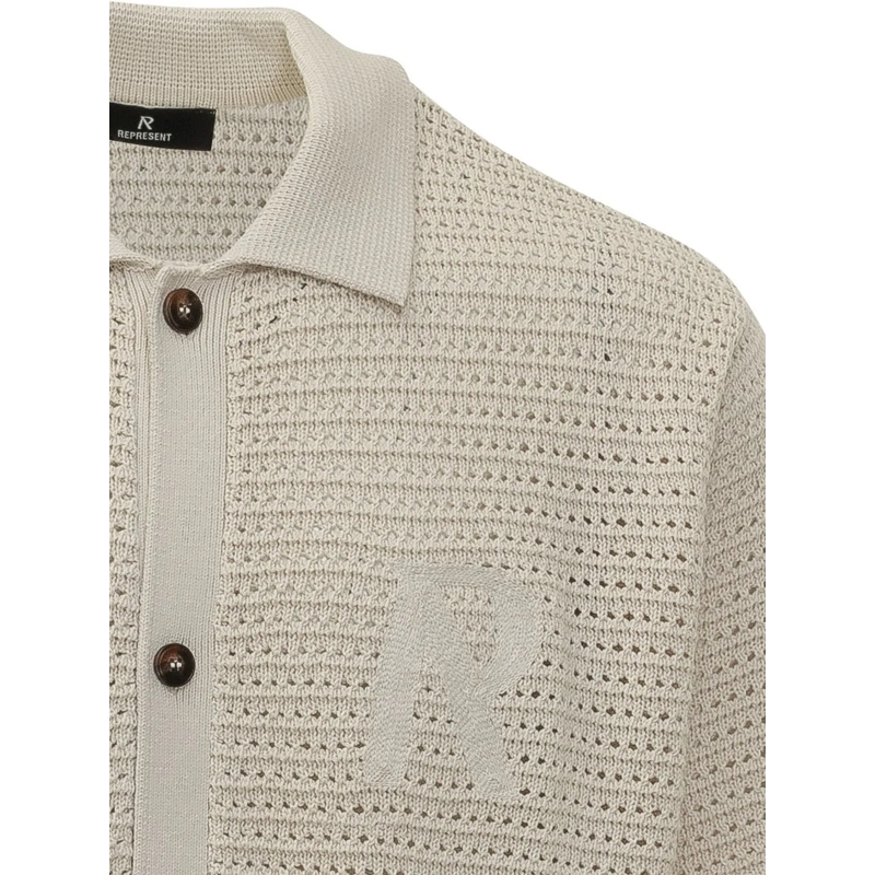 Represent Pull Camicia in Maglia con Bottoni weiß(Image 3)