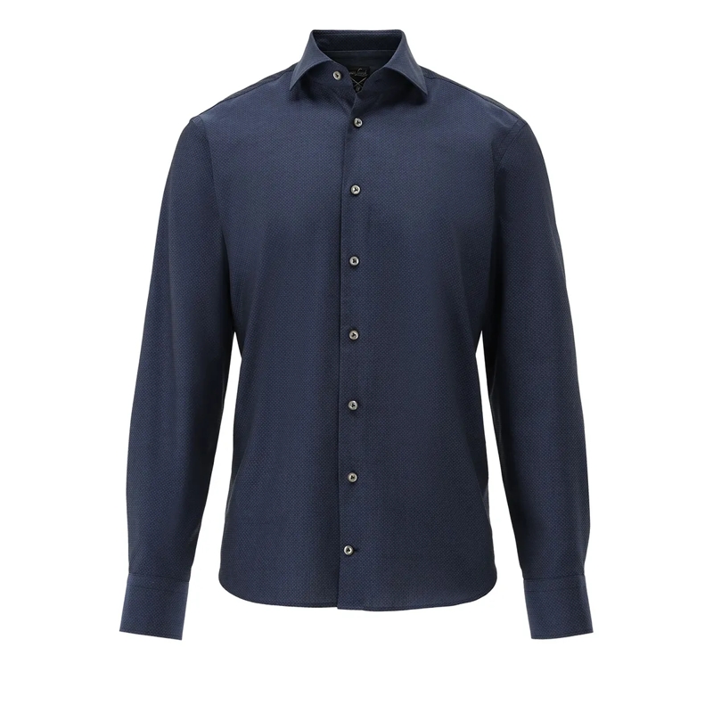 VAN LAACK Hemd Hemd Tailor Fit Dessiniert dunkel-blau