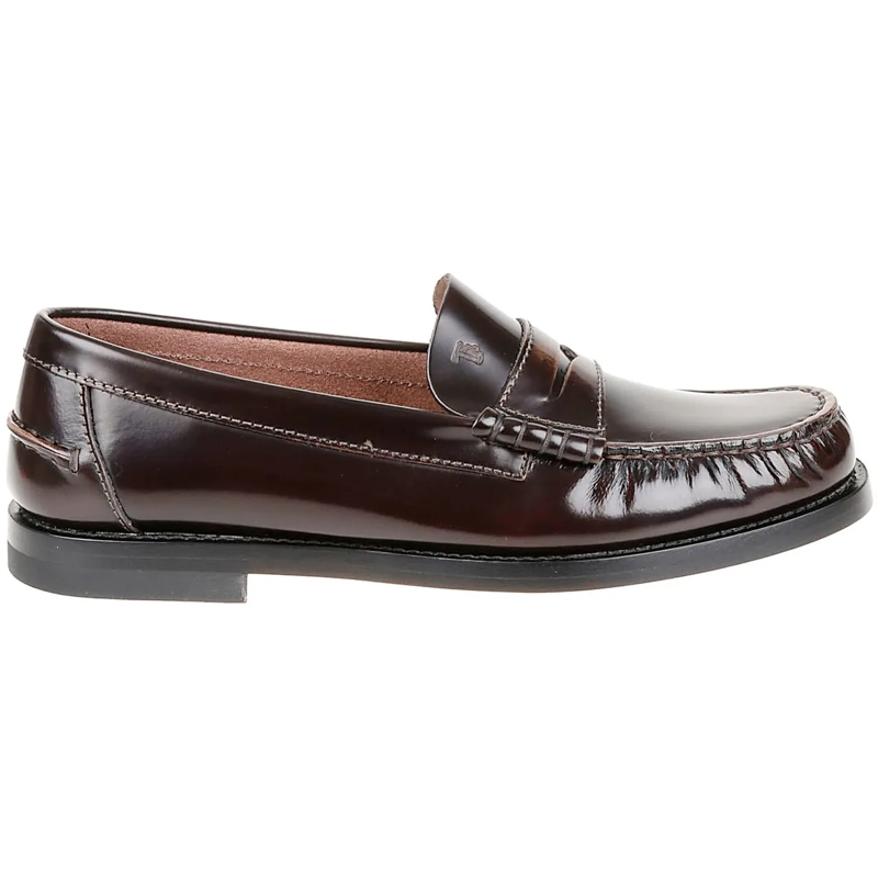 Tod's Sneaker basse Flat Shoes Leather Brown braun