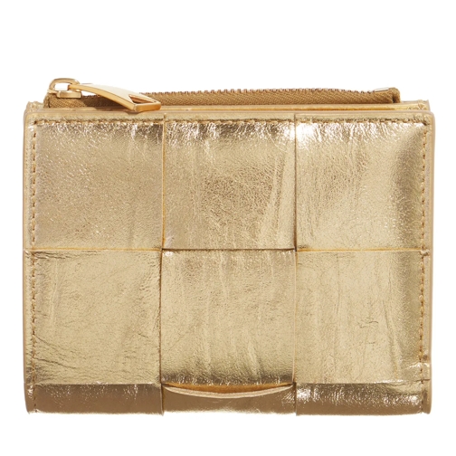 Bottega Veneta Bi-Fold Portemonnaie Portafoglio Laundry Wallet Gold