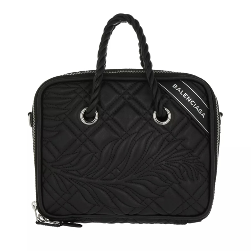 Balenciaga Blanket Square S Quilted Leather Black Crossbodytas