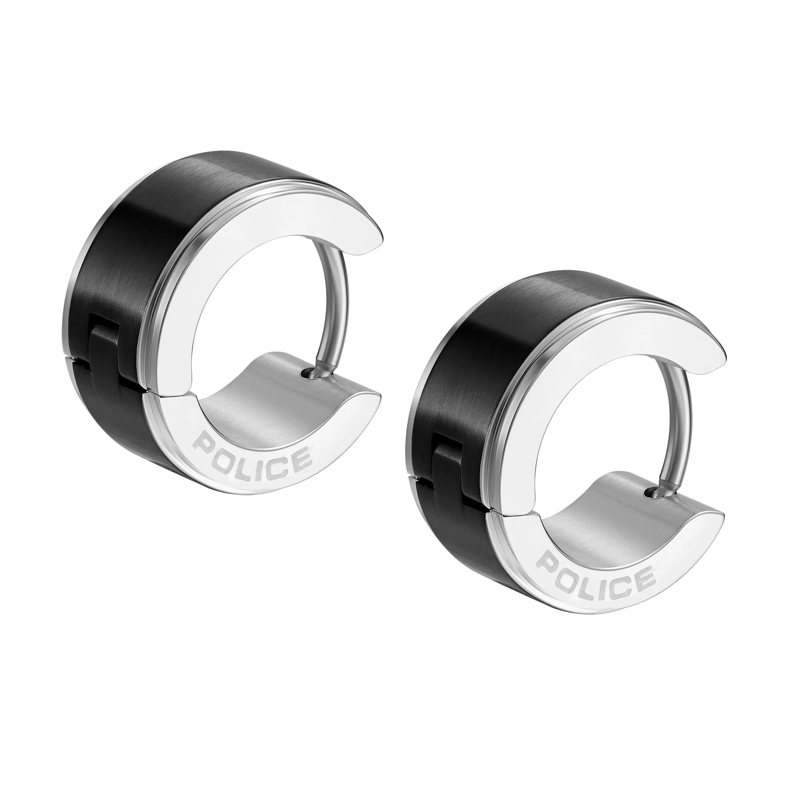 Police Ohrstecker Ohrringe Edge- Herrenohrring- Farbe: silber / s silber(Image 3)