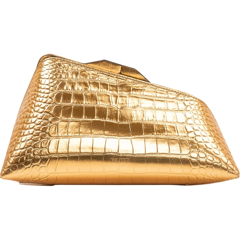 The Attico Clutch Clutch 8.30PM con Motivo Coccodrillo gold