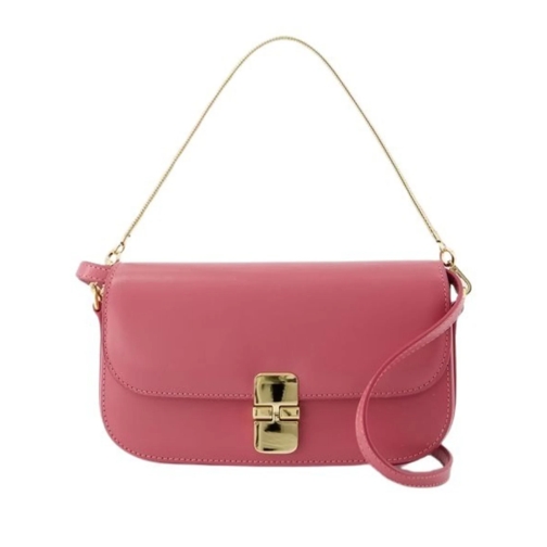 A.P.C. Schultertasche Grace Chaine Crossbody - Leather - Pink Pink