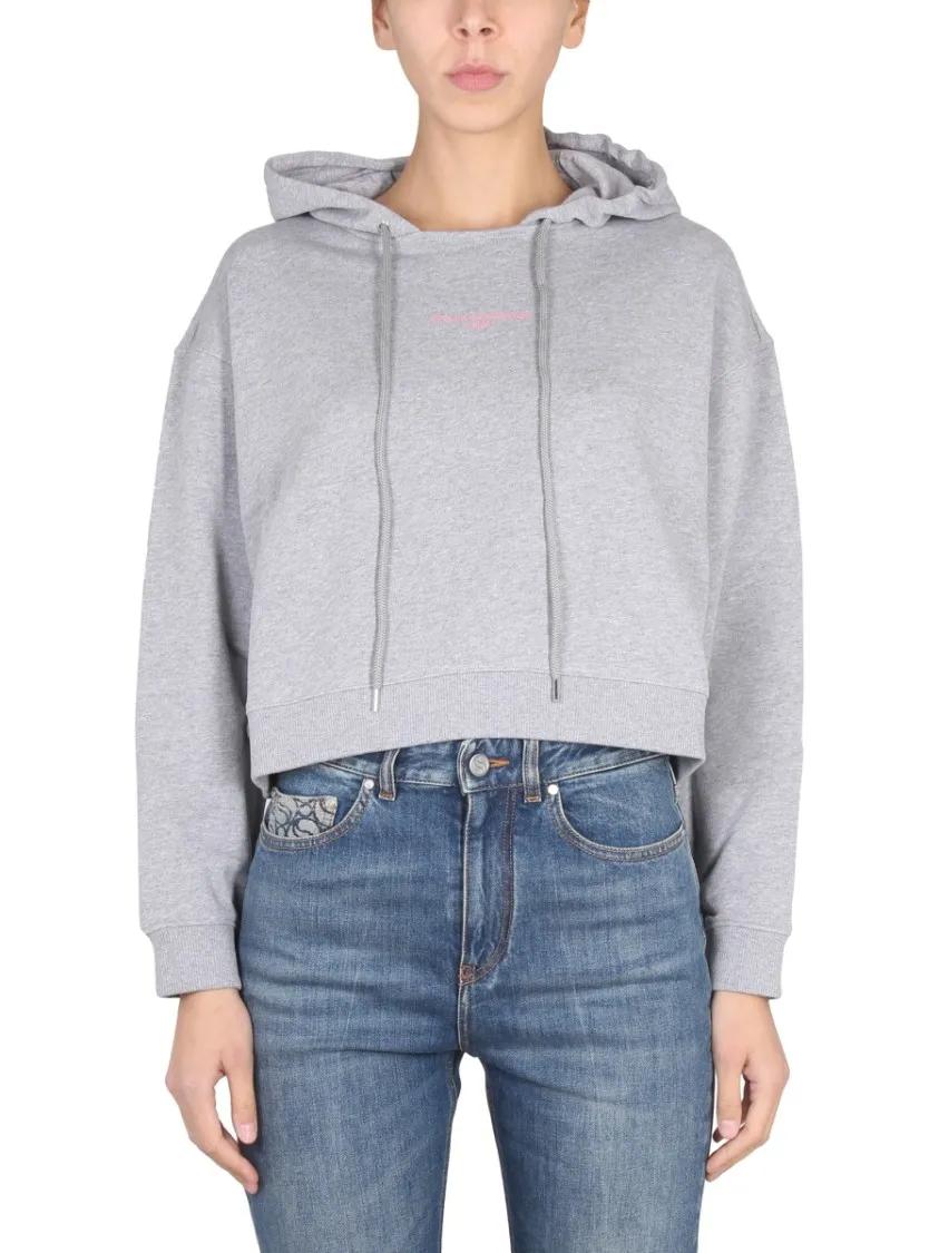 Thumbnail - Stella McCartney - Sweatshirt With Logo Embroidery - Größe 42 - grau