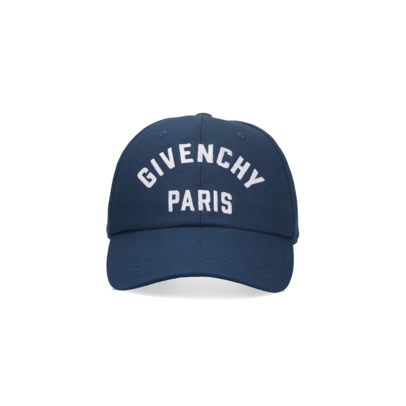 Givenchy Hoed Navy Blue Cotton Baseball Cap Blue