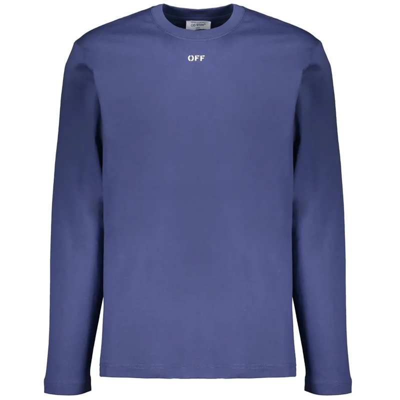 Off-White Legeres Oberteil OFF-WHITE Long-sleeve T-shirt blau
