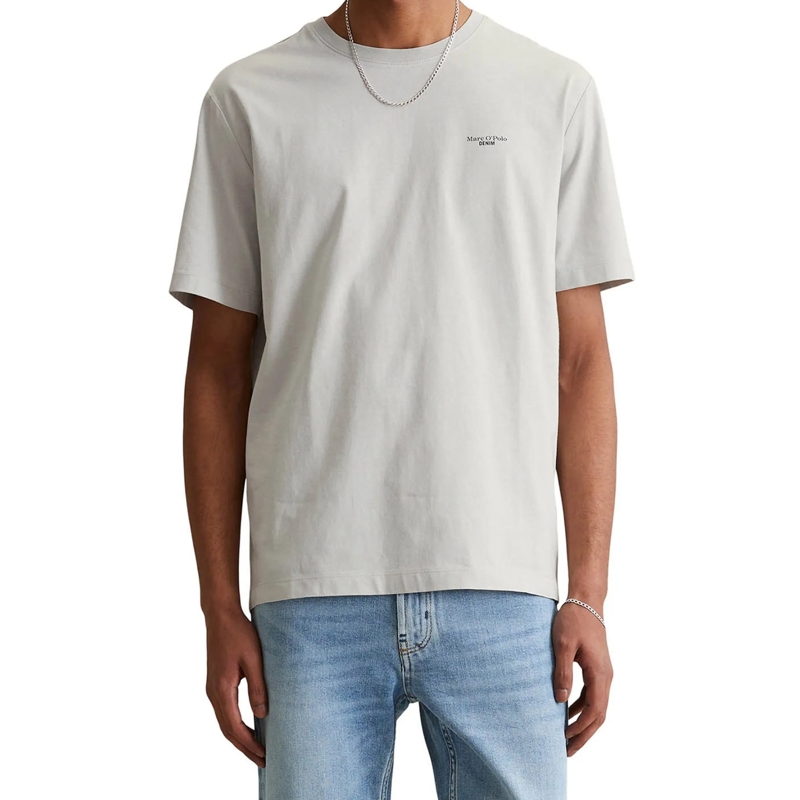 Marc O´Polo Hemd T-Shirt, SSL, Logo Print, Reg F 1er Pack grau(Image 2)