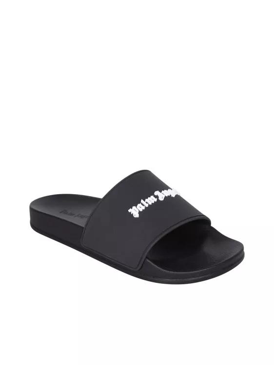Thumbnail - Palm Angels Slipper & Pantoletten - Dames Essential Logo Slider Zwart - Gr. 37 (EU) - in Schwarz - für Damen
