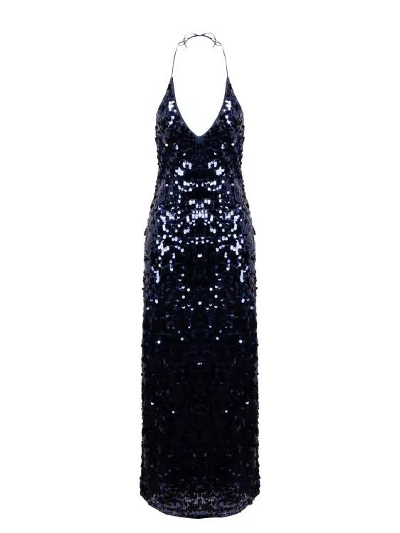 Oséree - Night Sequins Long Dress - Größe M - blue