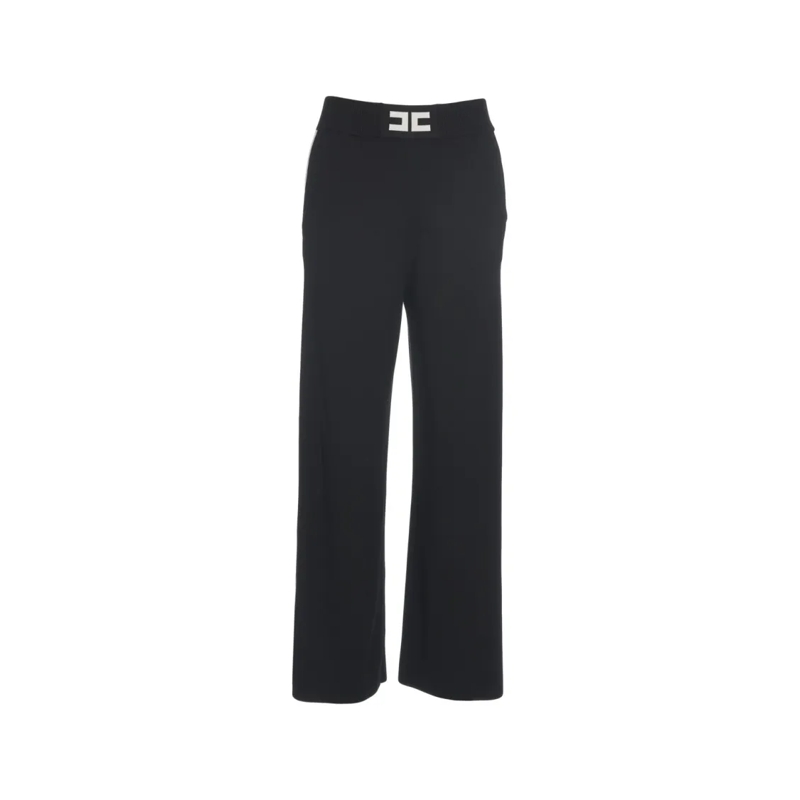 Elisabetta Franchi  Wide-Legged Pants Black