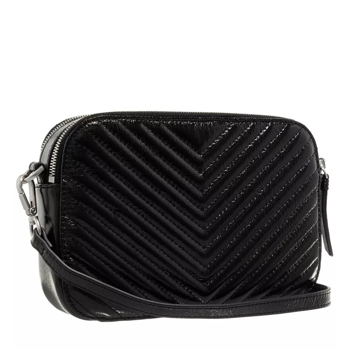 LES VISIONNAIRES Crossbody bags Lola Metallic in zwart