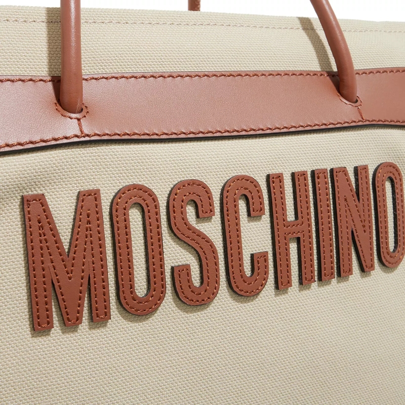 Moschino Crossbody Bag Moschino Tote Shoulder Bag Fantasy Print Beige(Image 5)
