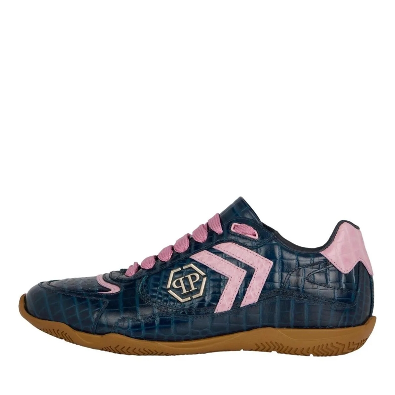 Philipp Plein Low-Top-Sneaker Elegante Einzigartigkeit für Ihre Freizeit mit die dunkel-blau