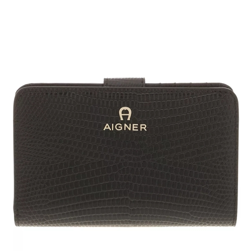 AIGNER Combination Wallet Black Bi-Fold Wallet