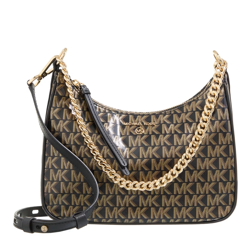 MICHAEL Michael Kors Crossbody Bag Medium Convertible Pouchette Xbody Black Gold
